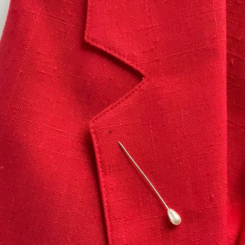 Vintage Radcliffe red lightweight blazer size 12 - Picture 6 of 10